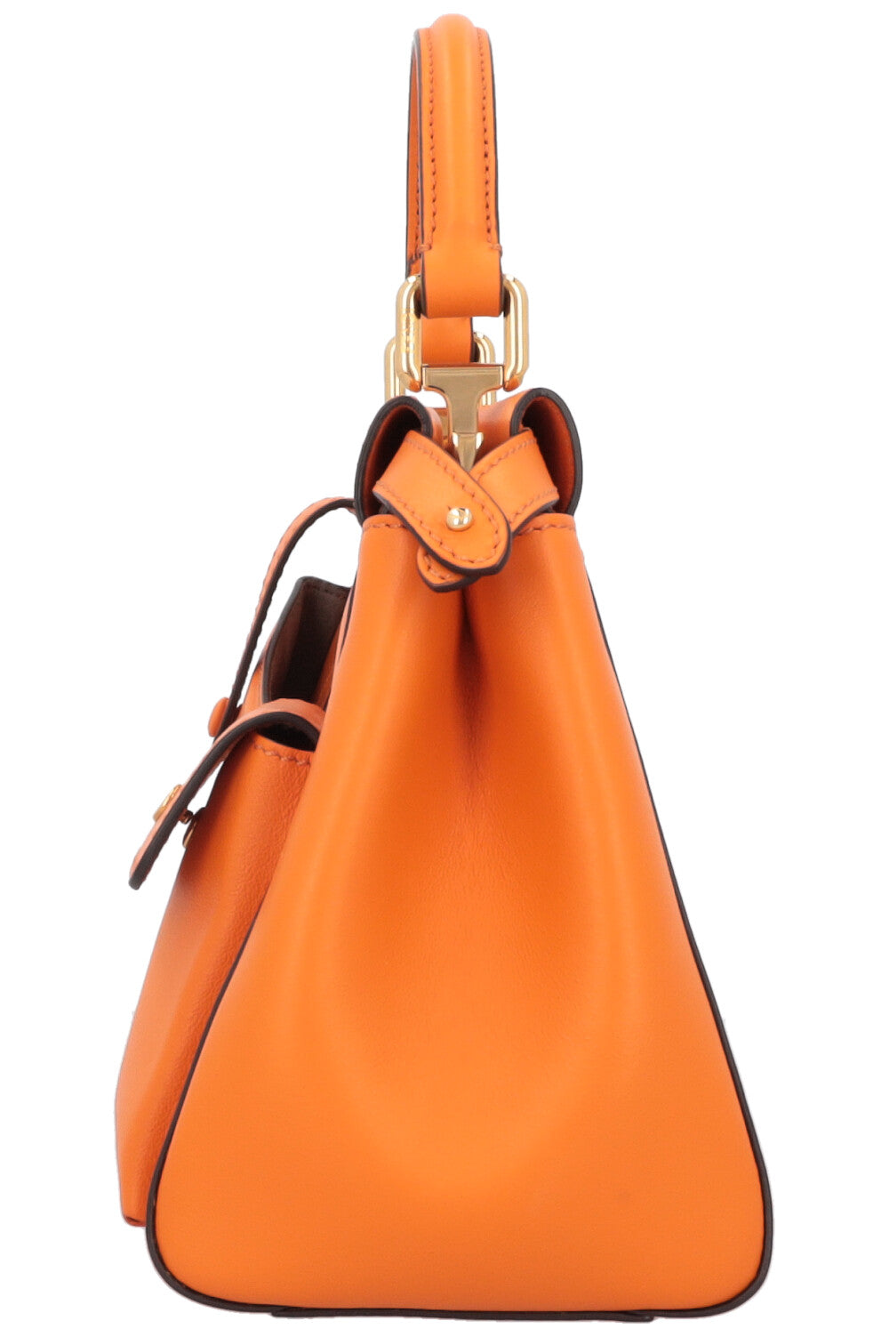 FENDI Mini Peekaboo Pocket Leather Orange