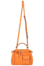 FENDI Mini Peekaboo Pocket Leather Orange