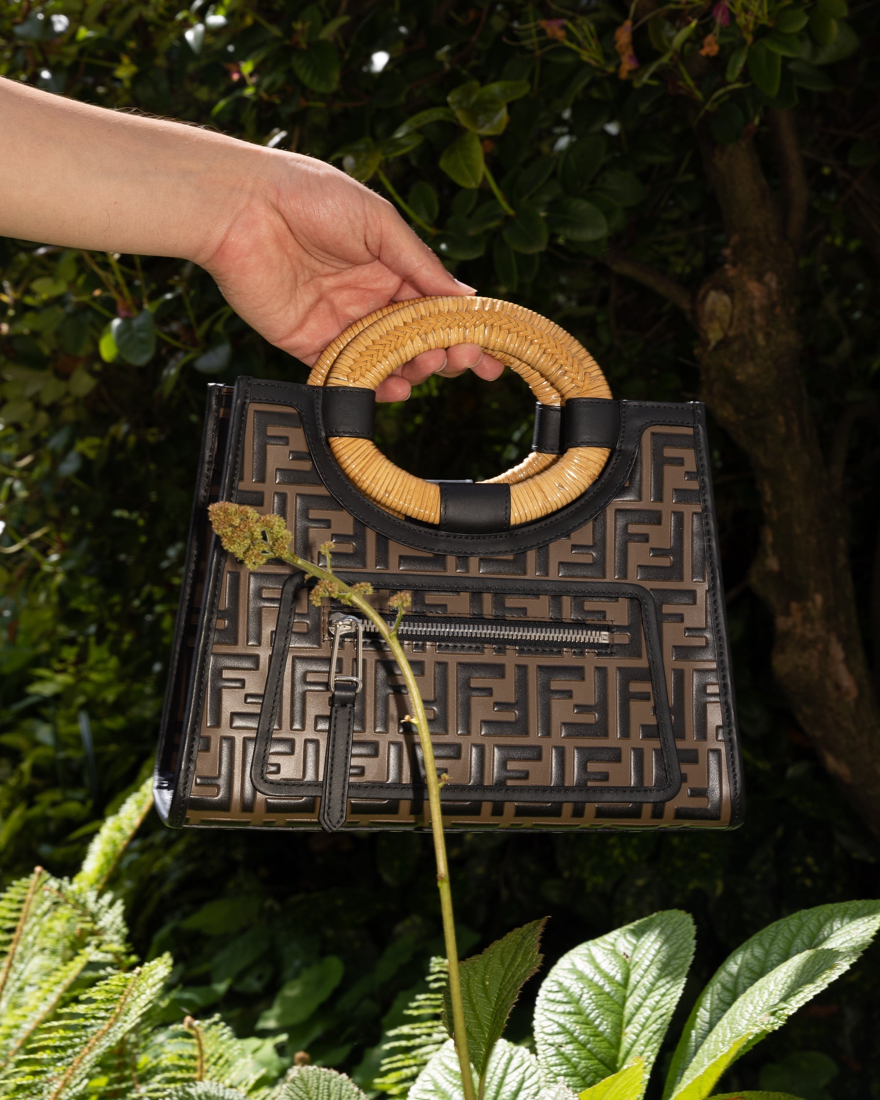 FENDI Small Runaway Tote Bag Zucca