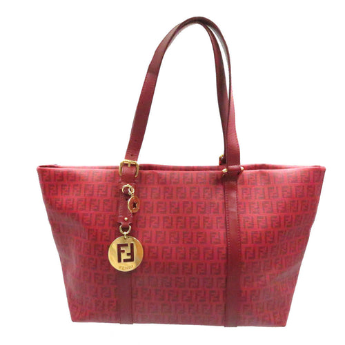FENDI Tote Bag 8BH215 PVC coated canvas Red Zucchino Women