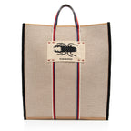 Gucci Canvas Embroidered Floral Vertical Tote (SHF-tGiQY1)