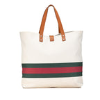 Gucci Canvas Web Tote (SHG-Wgx5wH)
