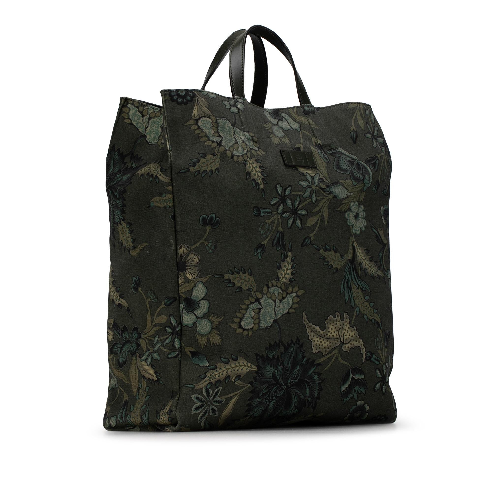 Gucci G-Active Flora Knight Vertical Canvas Tote (SHG-Zpmz9o)