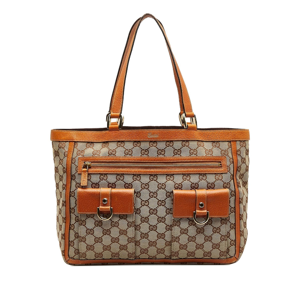 Gucci GG Canvas Abbey Pocket Tote (SHG-O540WB)
