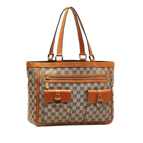 Gucci GG Canvas Abbey Pocket Tote (SHG-O540WB)
