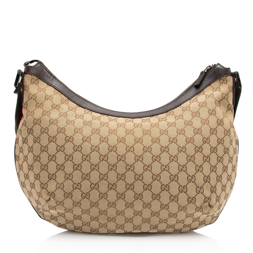 Gucci GG Canvas Half Moon Medium Messenger (SHF-JzXzNp)