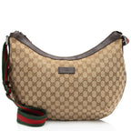 Gucci GG Canvas Half Moon Medium Messenger (SHF-JzXzNp)