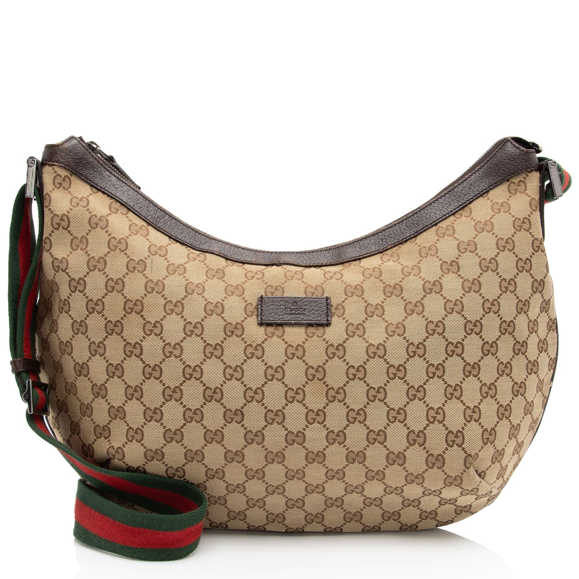 Gucci GG Canvas Half Moon Medium Messenger (SHF-JzXzNp)