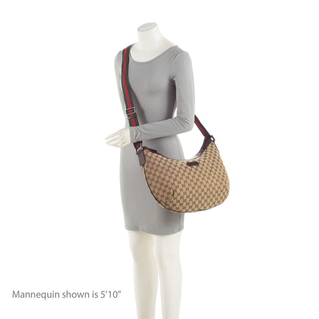 Gucci GG Canvas Half Moon Medium Messenger (SHF-JzXzNp)