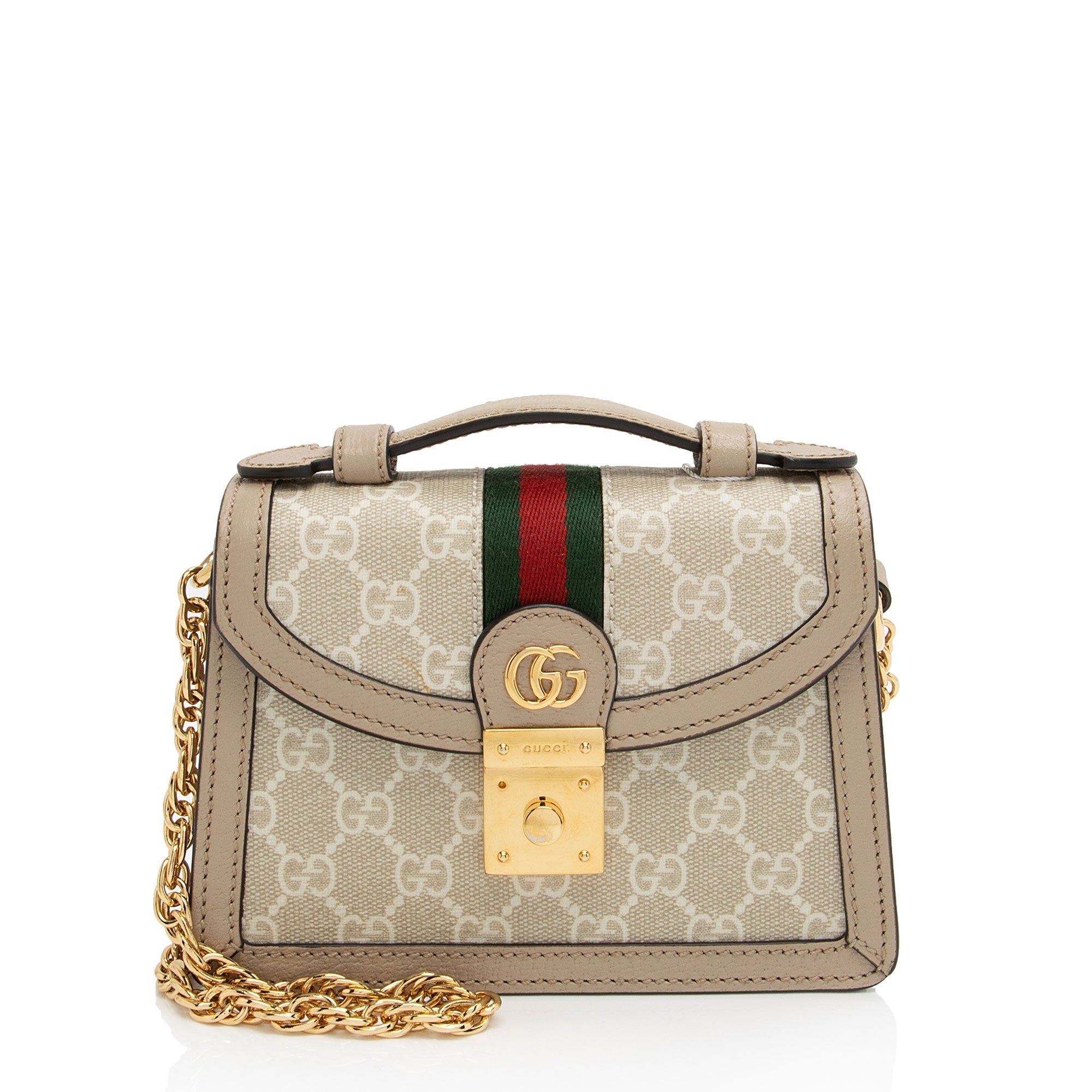 Gucci GG Canvas Ophidia Mini Top Handle (SHF-WRYdeY)