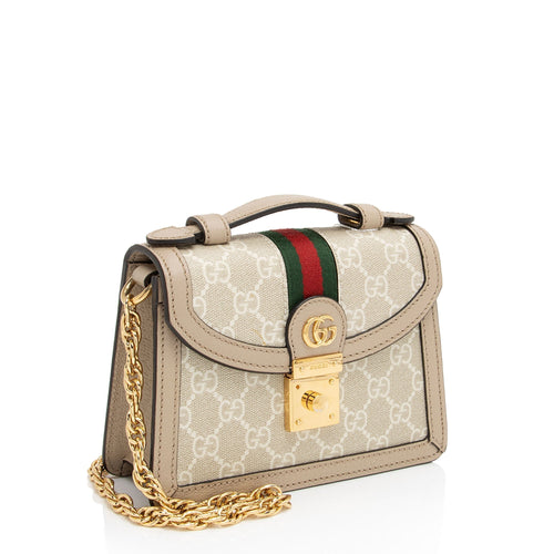 Gucci GG Canvas Ophidia Mini Top Handle (SHF-WRYdeY)