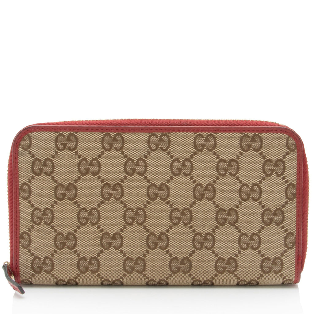 Gucci GG Canvas Zip Around Wallet (SHF-pjF8AV)