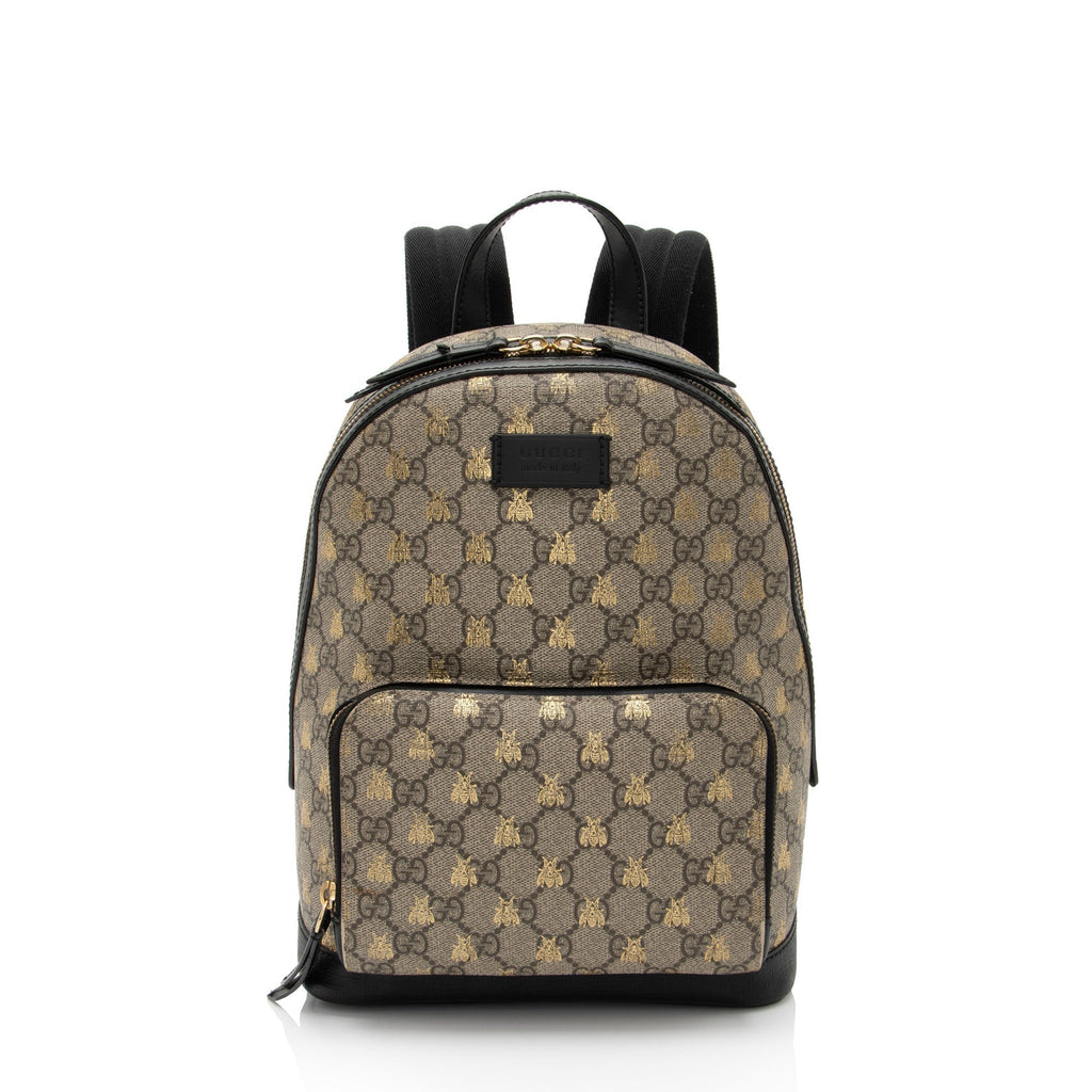 Gucci GG Supreme Bees Small Backpack - FINAL SALE (SHF-StGhrP)