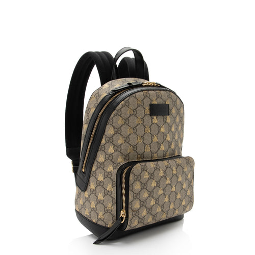 Gucci GG Supreme Bees Small Backpack - FINAL SALE (SHF-StGhrP)