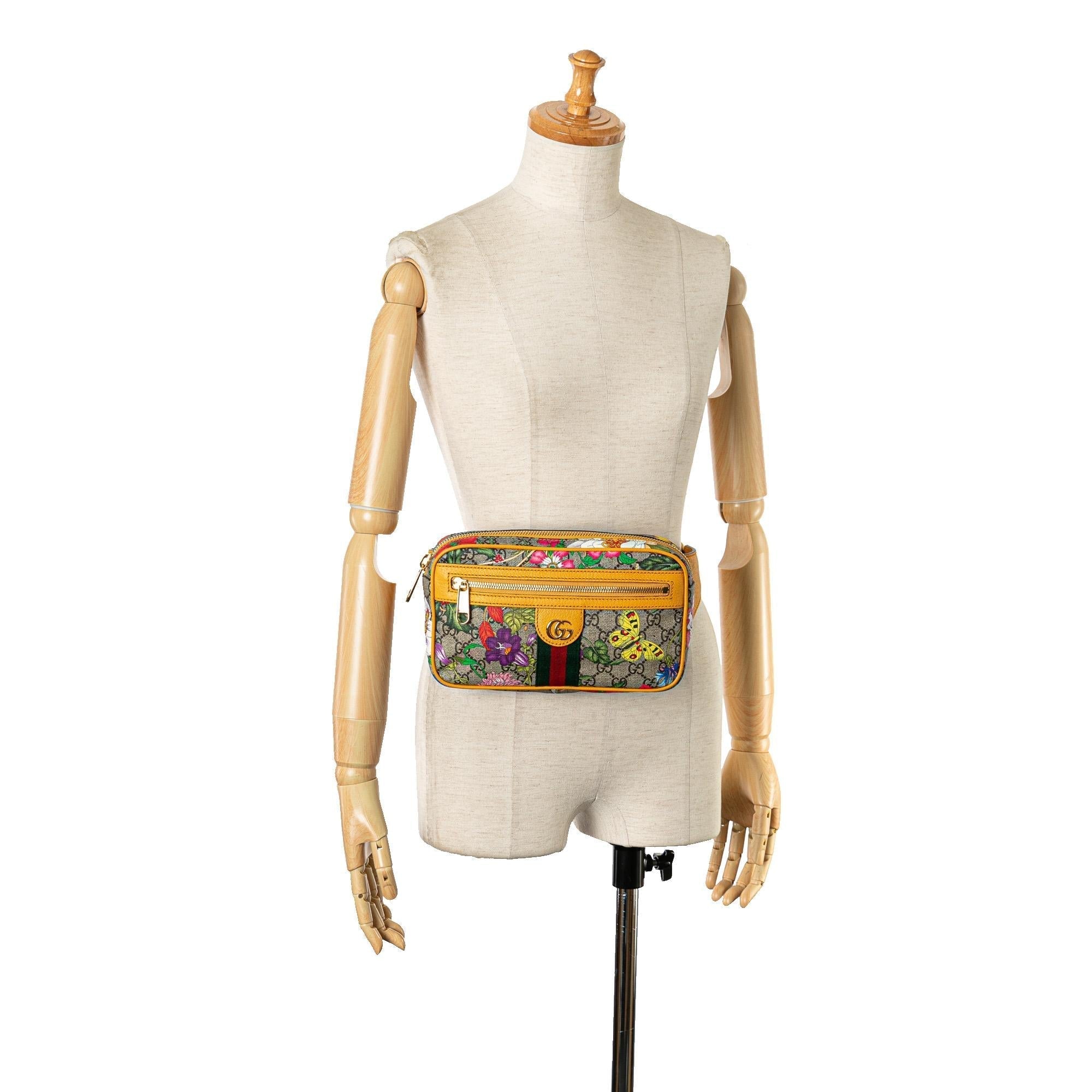 Gucci GG Supreme Flora Ophidia Belt Bag (SHG-Mu7mT0)