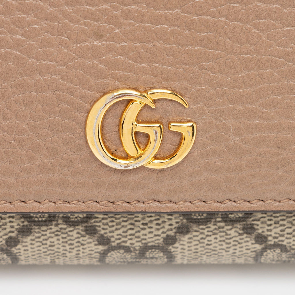 Gucci GG Supreme GG Marmont Compact Wallet (SHF-0GWgKX)