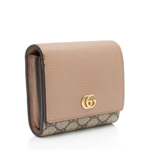 Gucci GG Supreme GG Marmont Compact Wallet (SHF-0GWgKX)