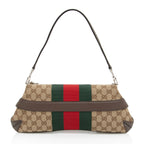 Gucci GG Supreme Horsebit Web Chain Shoulder Bag (SHF-lQWg6i)