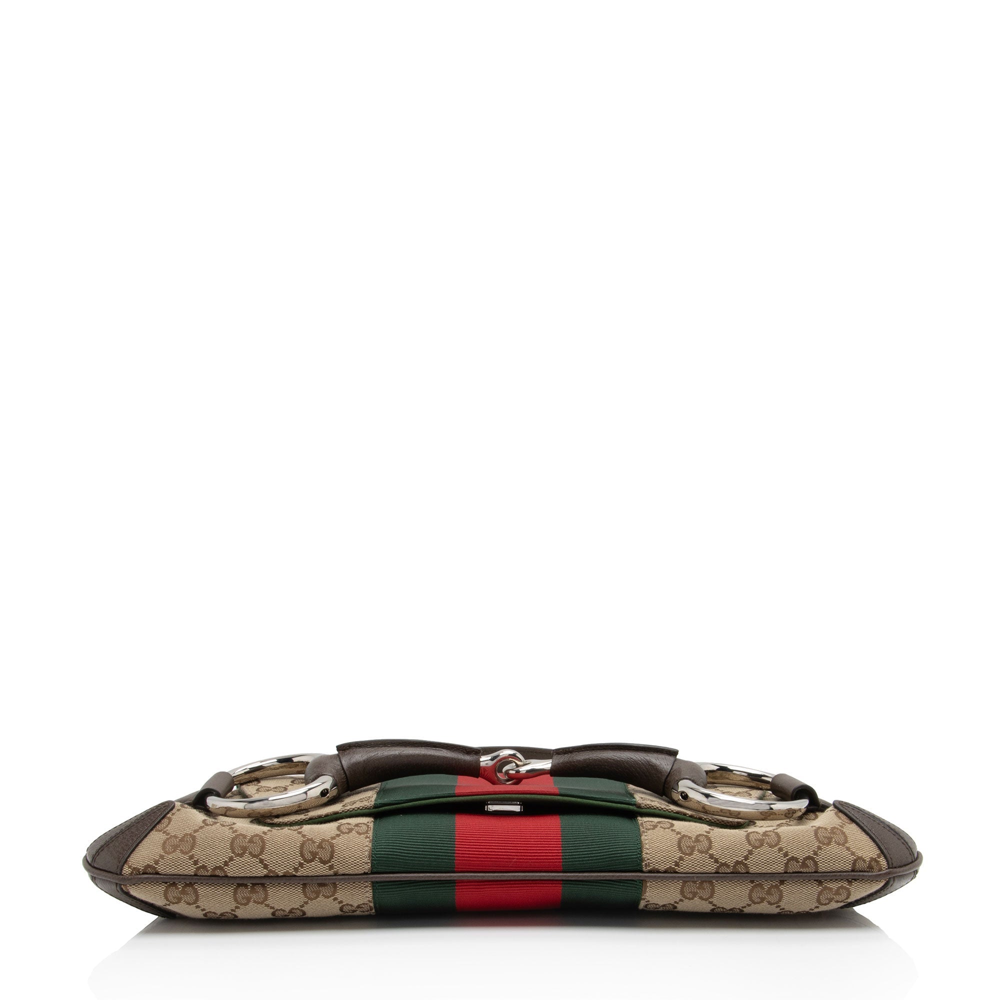 Gucci GG Supreme Horsebit Web Chain Shoulder Bag (SHF-lQWg6i)