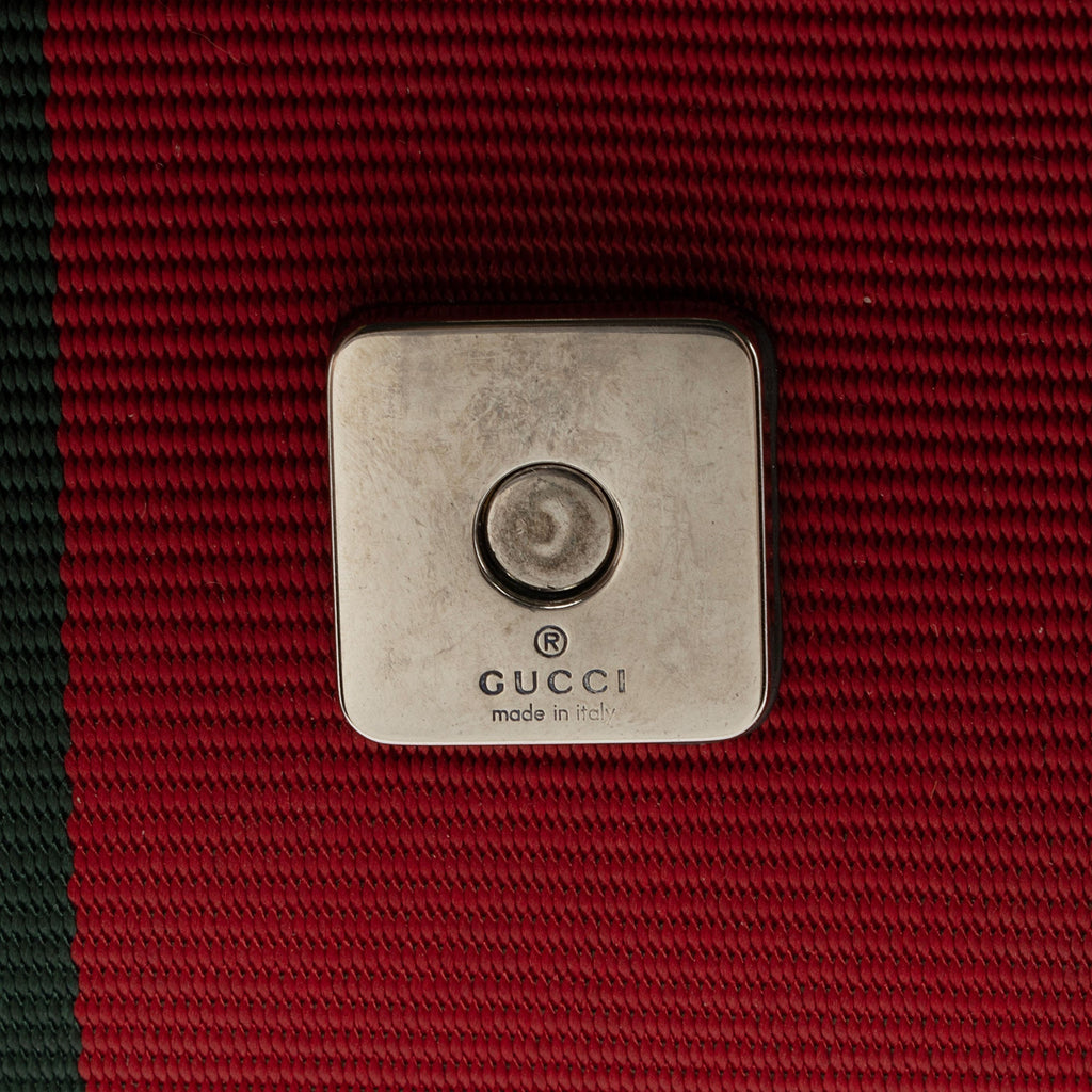 Gucci GG Supreme Horsebit Web Chain Shoulder Bag (SHF-lQWg6i)