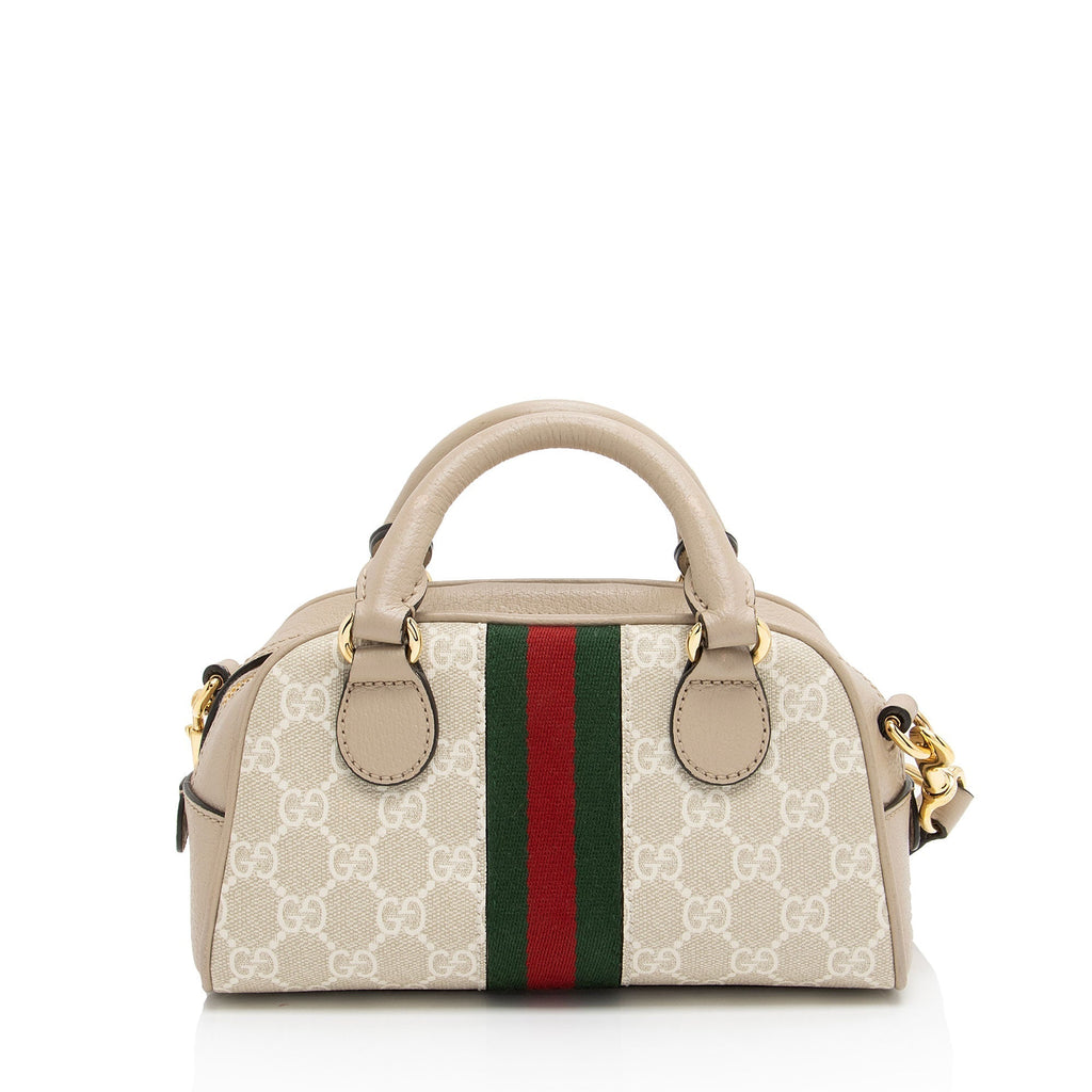 Gucci GG Supreme Ophidia Mini Satchel (SHF-l8wX40)