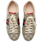 Gucci GG Supreme Web Ace Sneakers - Size 8 / 38 (SHF-XvU2I0)