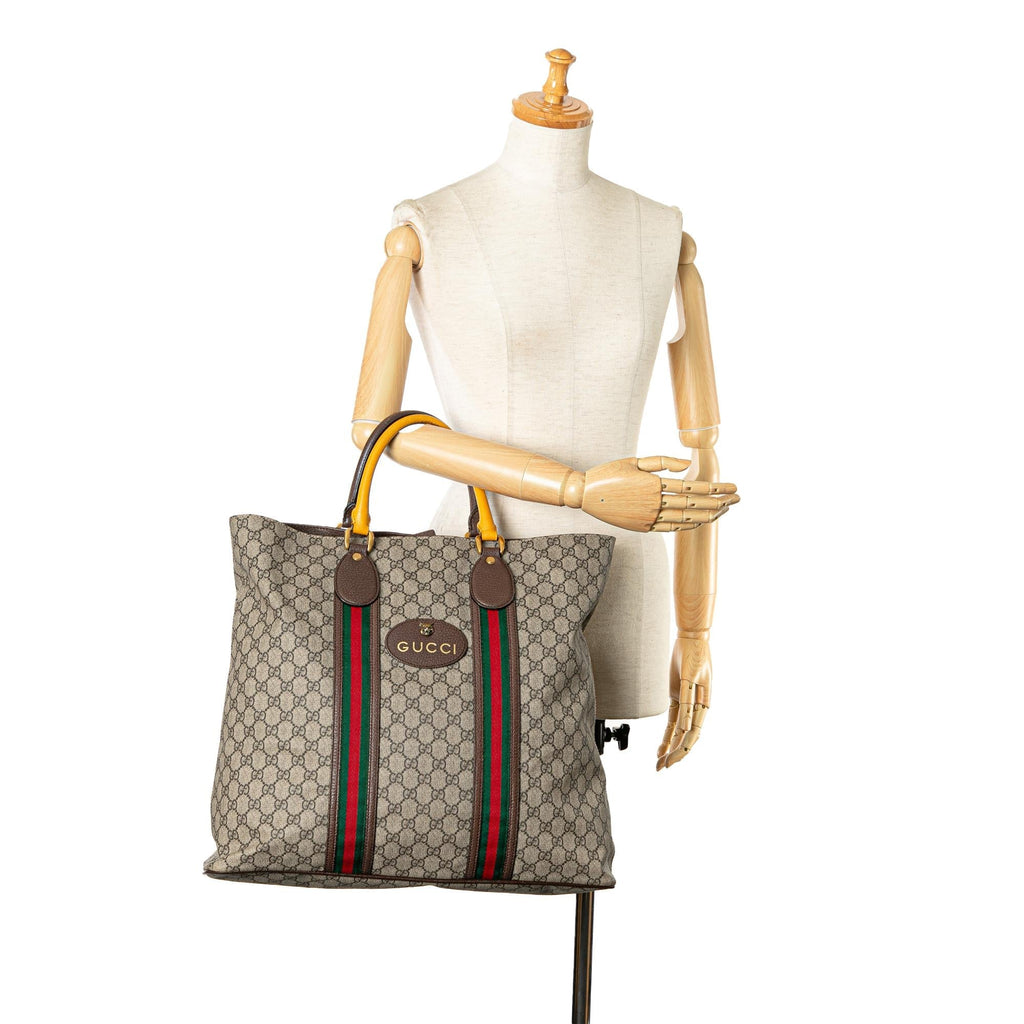 Gucci GG Supreme Web Neo Vintage Tote (SHG-RJcrmh)