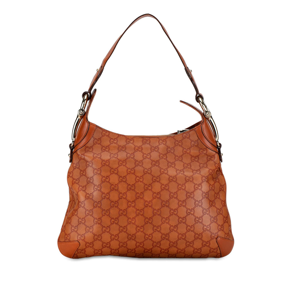 Gucci Guccissima Horsebit Creole Hobo (SHG-bRQZUE)