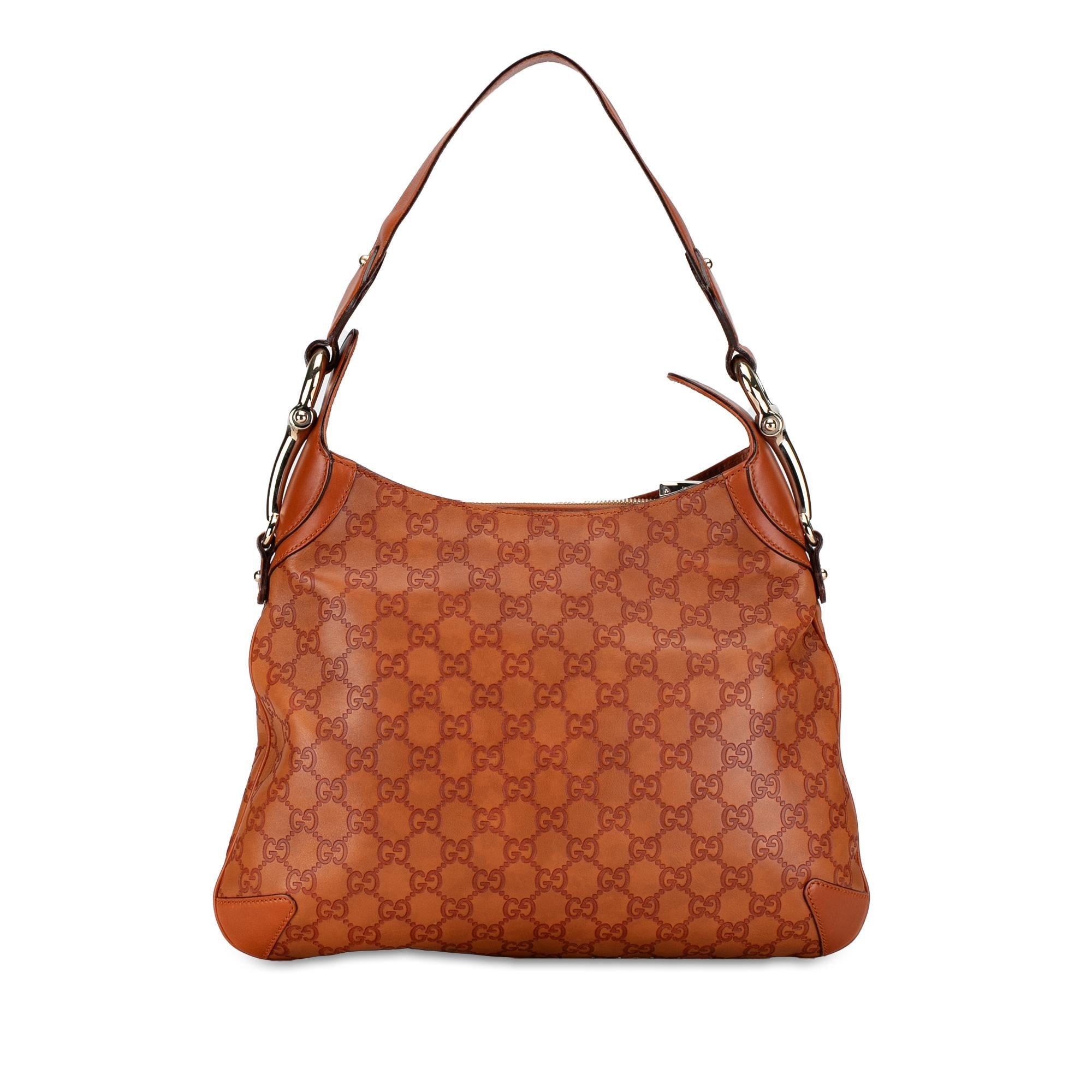 Gucci Guccissima Horsebit Creole Hobo (SHG-bRQZUE)