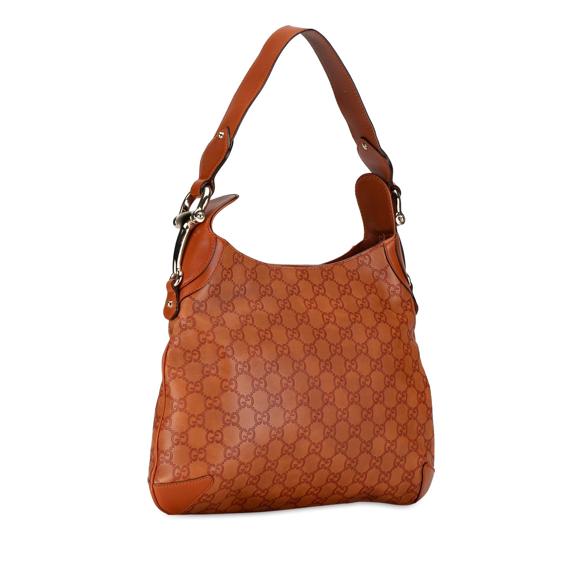 Gucci Guccissima Horsebit Creole Hobo (SHG-bRQZUE)