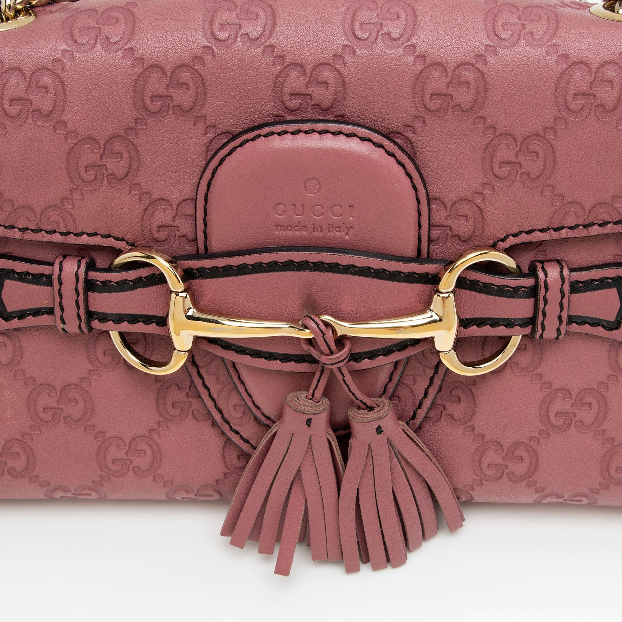 Gucci Guccissima Leather Emily Shoulder Bag (SHF-HfduD6)