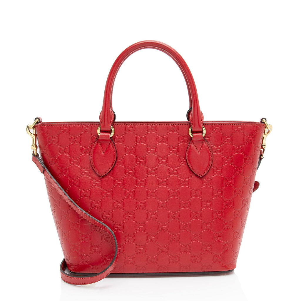 Gucci Guccissima Leather Signature Medium Tote (SHF-nQrElv)