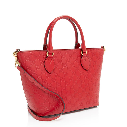 Gucci Guccissima Leather Signature Medium Tote (SHF-nQrElv)