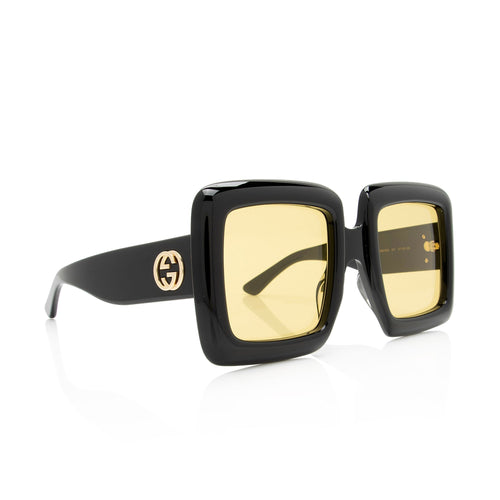 Gucci Interlocking GG Oversized Square Sunglasses (SHF-UjyKQM)