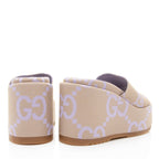 Gucci Jumbo GG Canvas Platform Wedge Slides - Size 7 / 37 (SHF-th537h)