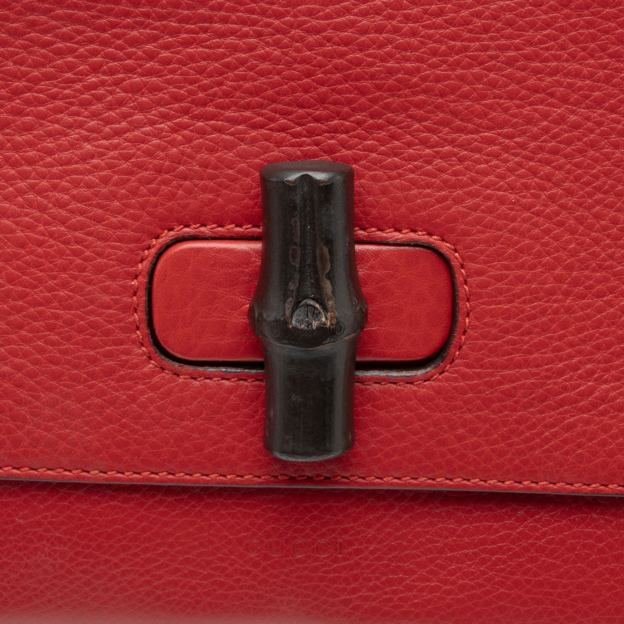 Gucci Leather Bamboo Daily Clutch (SHF-3AXfCb)