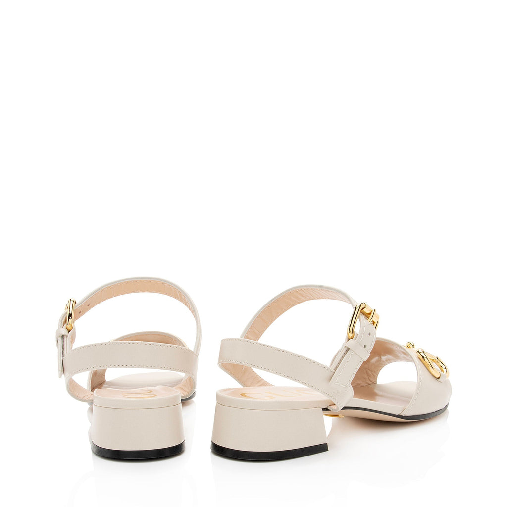 Gucci Leather Horsebit 25mm Sandals - Size 7.5 / 37.5 (SHF-u8CxO8)