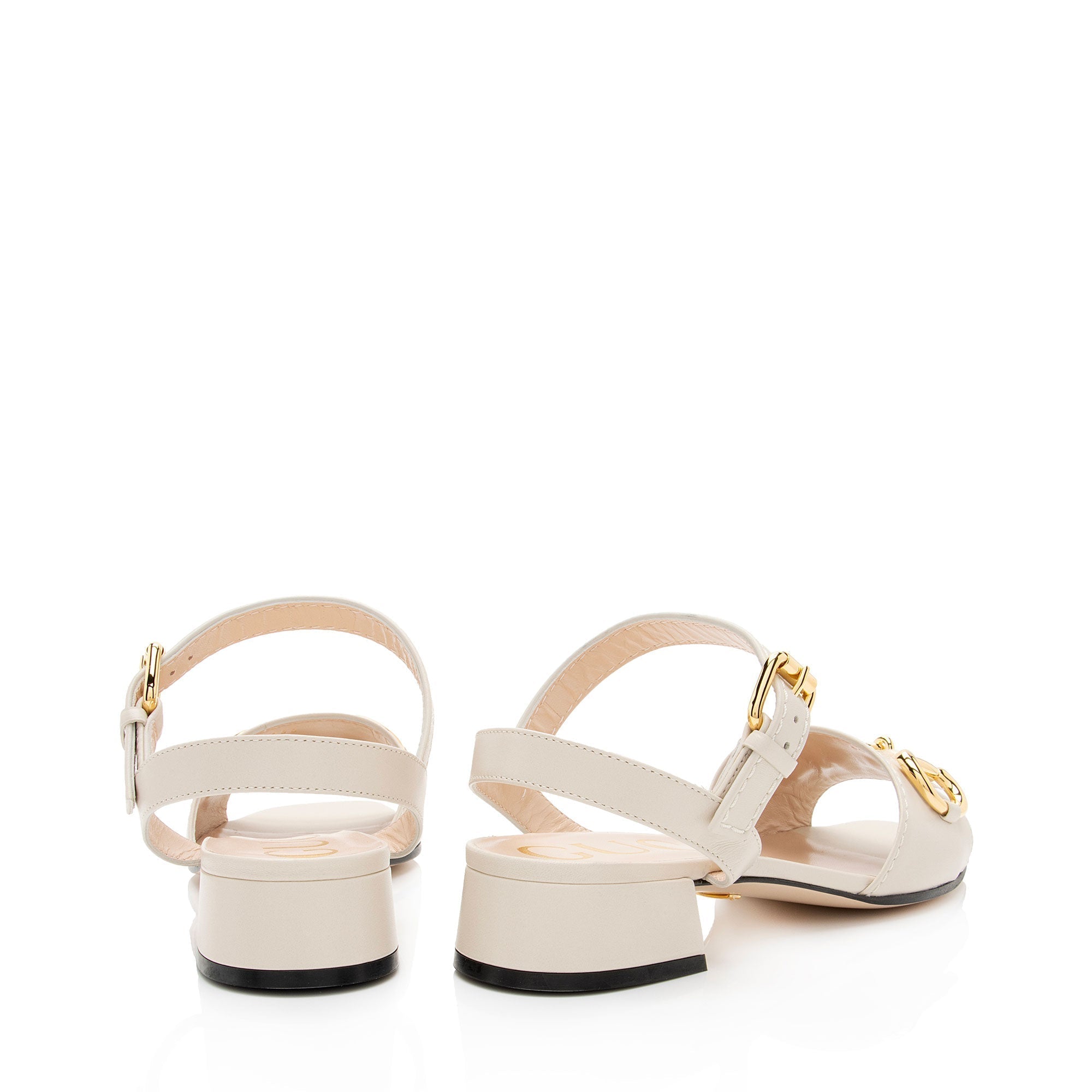 Gucci Leather Horsebit 25mm Sandals - Size 7.5 / 37.5 (SHF-u8CxO8)