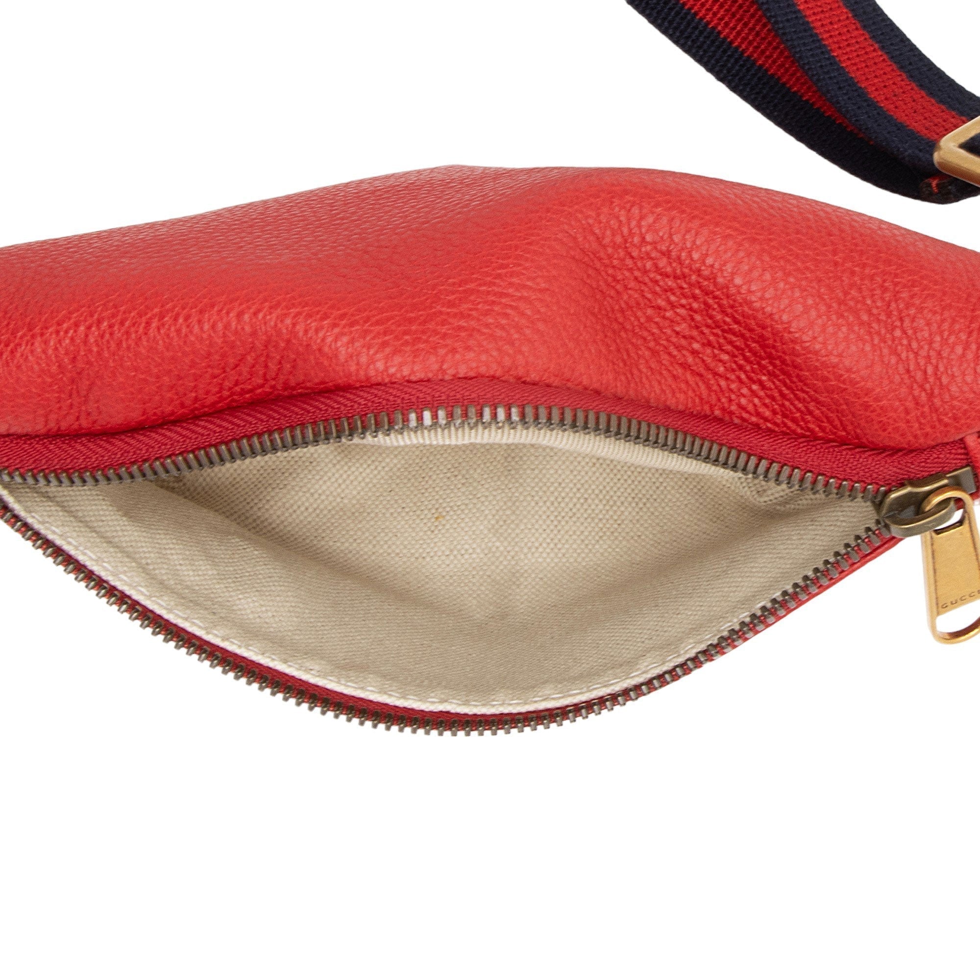 Gucci Leather Logo Belt Bag (SHF-8i0BNu)