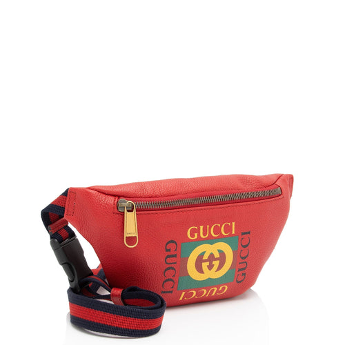 Gucci Leather Logo Belt Bag (SHF-8i0BNu)