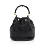Gucci Leather Miss Bamboo Bucket Bag (SHF-dfu7GZ)