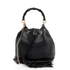 Gucci Leather Miss Bamboo Bucket Bag (SHF-dfu7GZ)