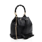 Gucci Leather Miss Bamboo Bucket Bag (SHF-dfu7GZ)