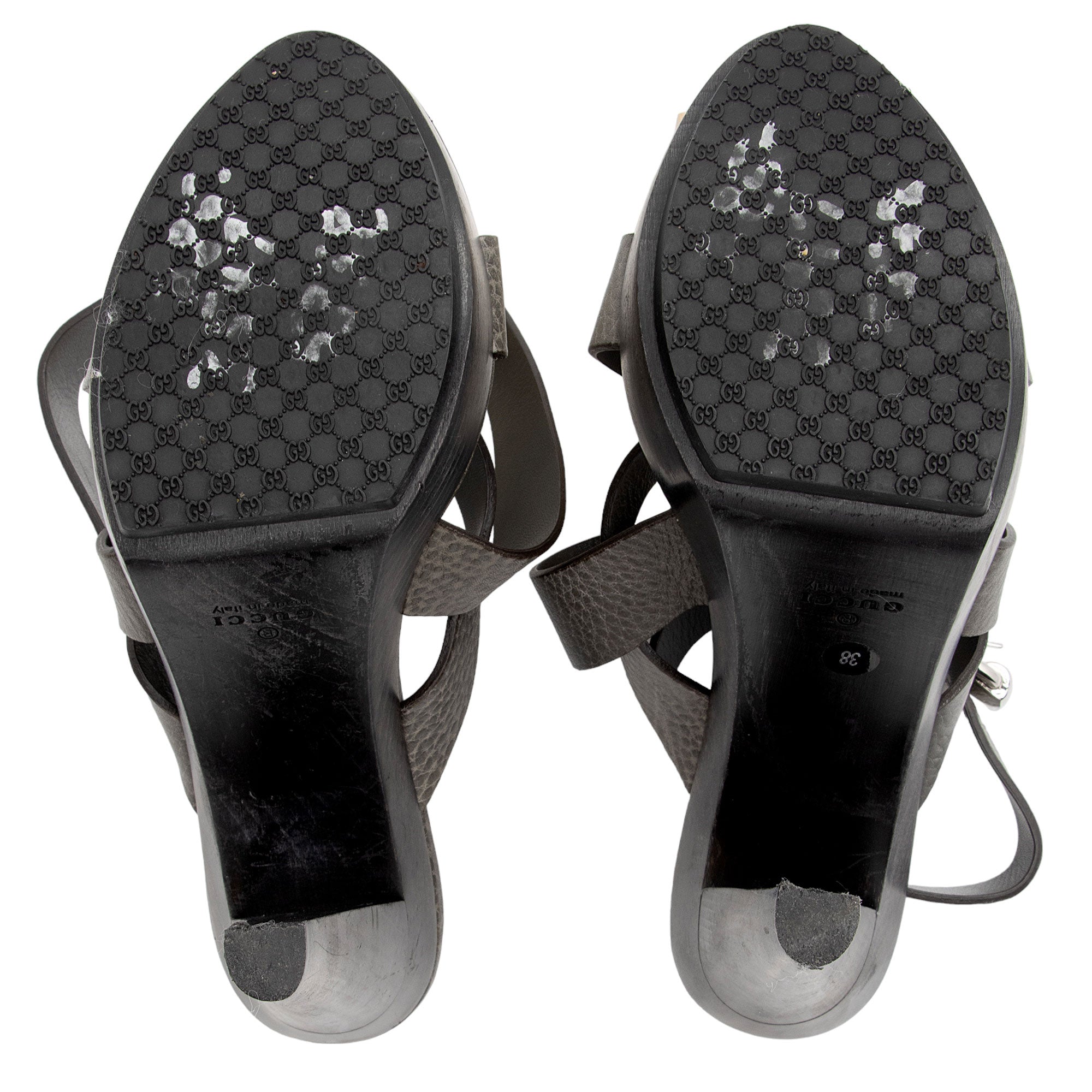 Gucci Leather Old Libeccio Platform Sandals - Size 8 / 38 (SHF-WooTYK)