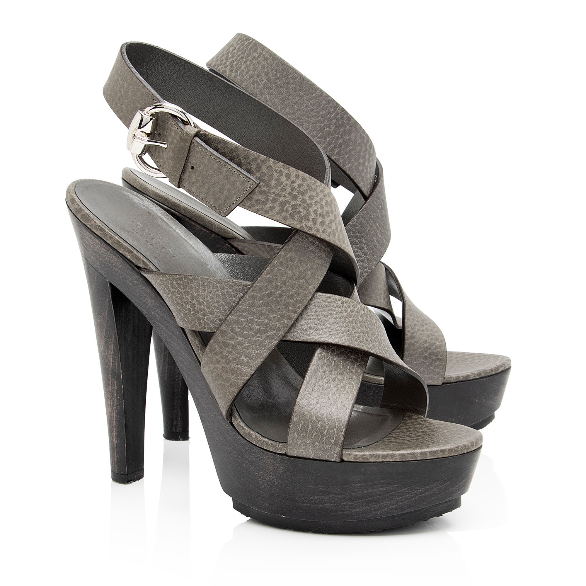 Gucci Leather Old Libeccio Platform Sandals - Size 8 / 38 (SHF-WooTYK)