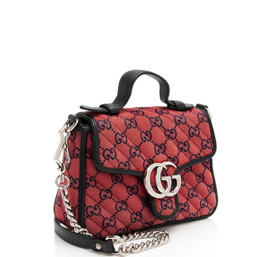 Gucci GG Canvas GG Marmont Mini Top Handle (SHF-RO5Dgn)