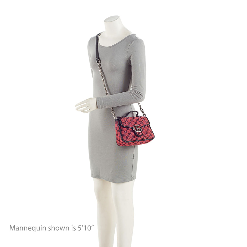 Gucci GG Canvas GG Marmont Mini Top Handle (SHF-RO5Dgn)