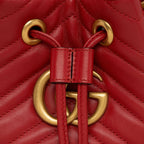 Gucci Matelasse Leather GG Marmont Bucket Bag (SHF-aEqM68)