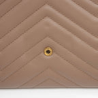 Gucci Matelasse Leather GG Marmont Flap Mini Wallet Bag (SHF-L9tXYx)