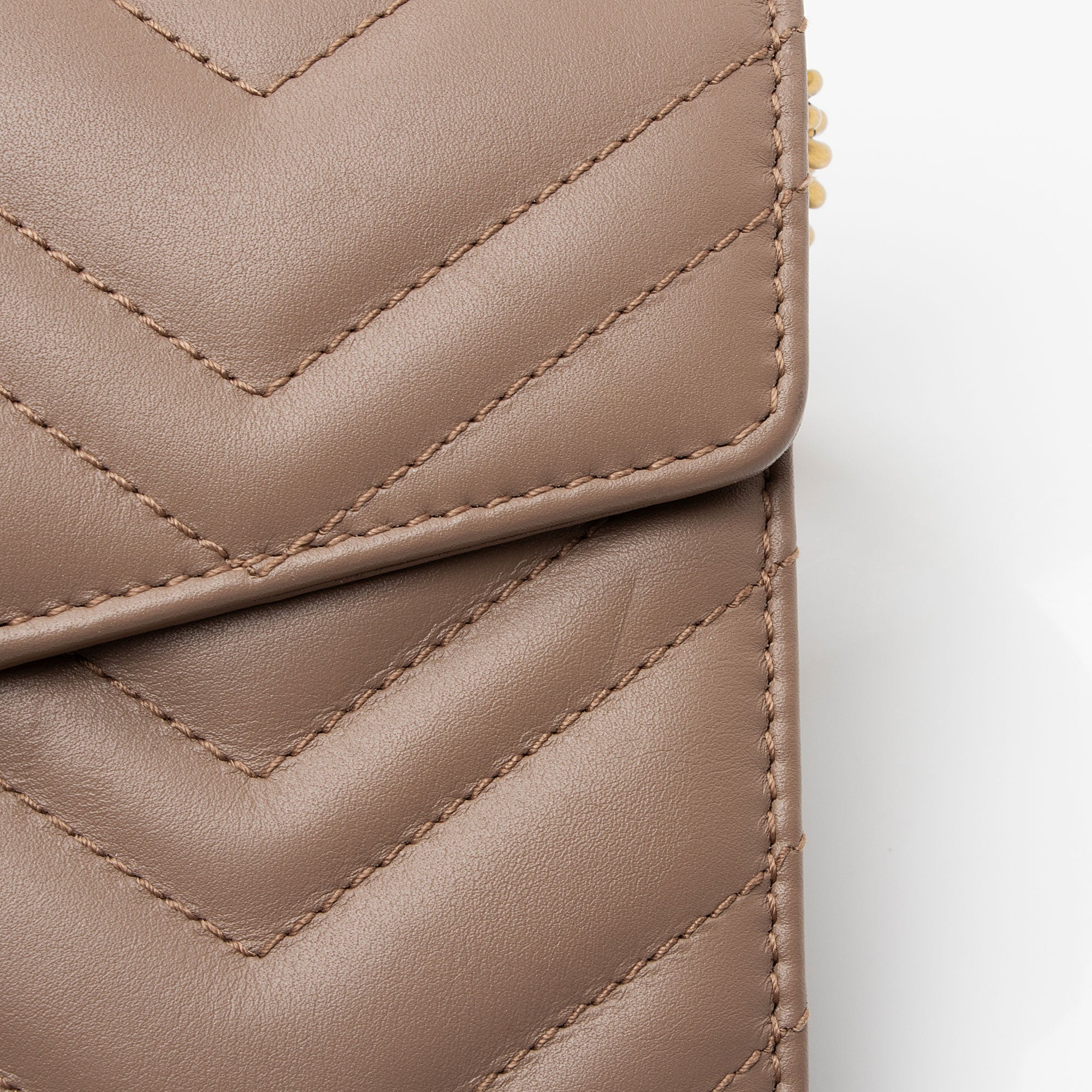 Gucci Matelasse Leather GG Marmont Flap Mini Wallet Bag (SHF-L9tXYx)